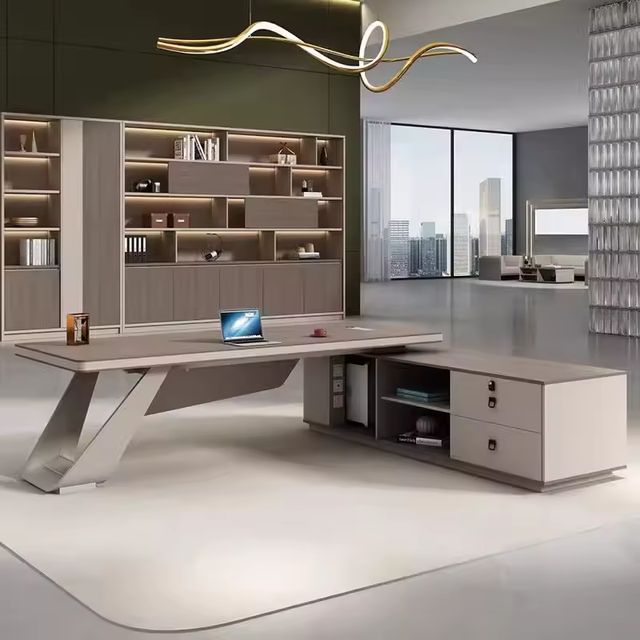 Modern 2-8 Seater Modular Office Desk Extendable Coworking Workstation Durable MDF for Open Space Workplace Furniture for Office manager's desk