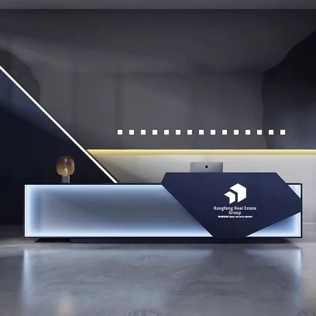 Modern Simple Reception Desk for Commercial Use for Hotels Beauty Salons Billiard Rooms Company Front Desks Cashier Friendly
