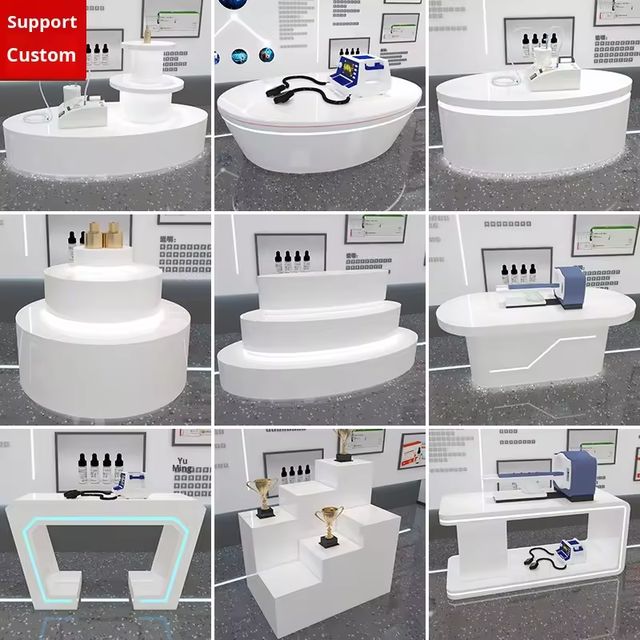 Smart Creative Durable Eco-Friendly Wood Modern Luxury LED Illuminated Foldable Outdoor Hospital Mall Hotel School Reception view 3